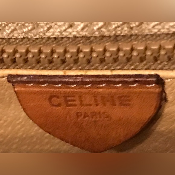 Vintage Celine Monogram All Over Print Leather Trim Crossbody Bag - Picture 10 of 16